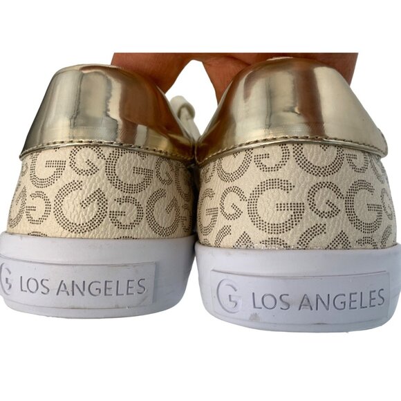GBG G by Guess Los Angeles Tennis Shoe Fashion Monogram Size 7.5 low I6967 Bling - Picture 9 of 12